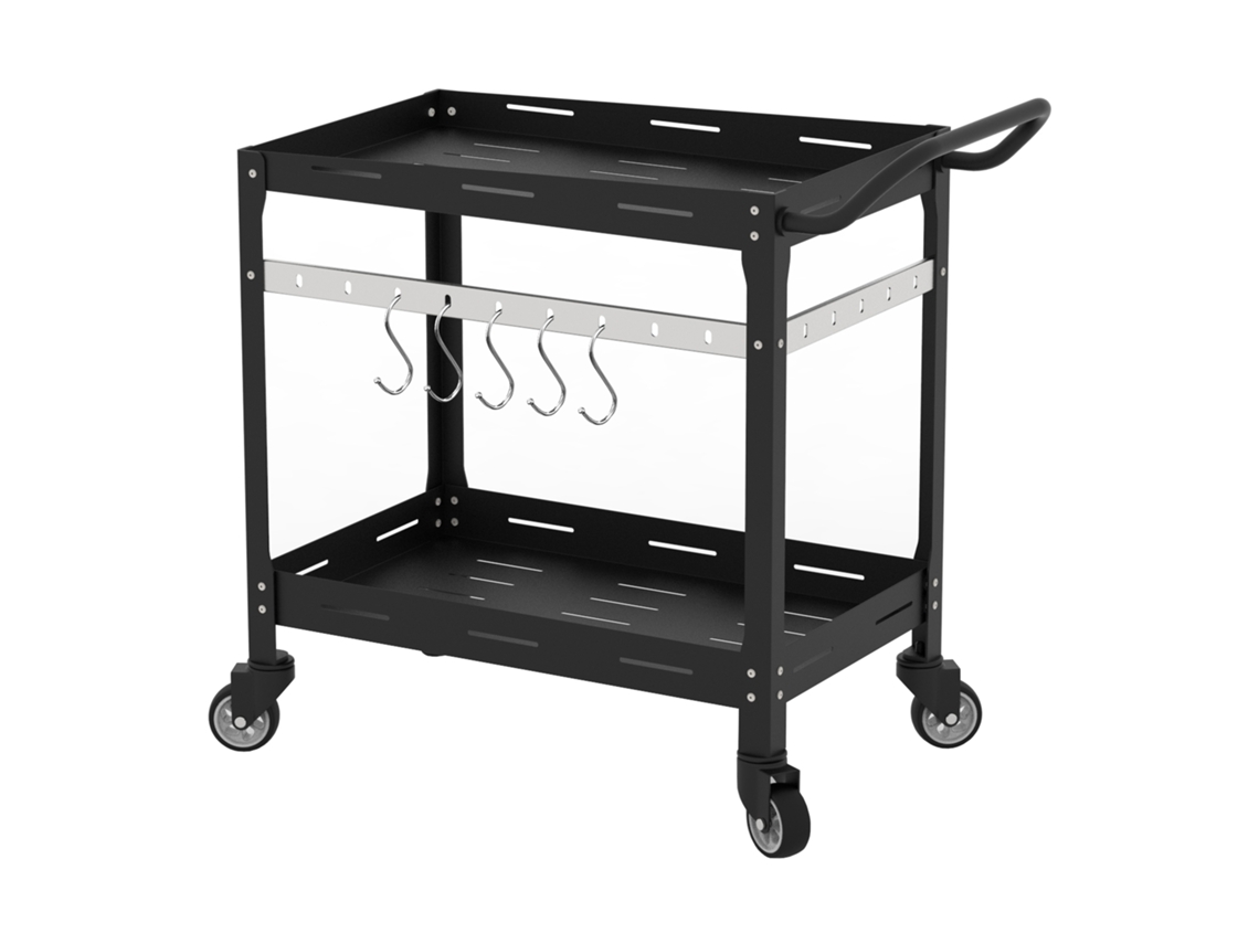 Carrito de servicio para exterior Bard Steel 72x77x38 cm Negro Casapro