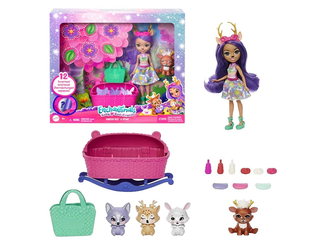 Muñeca ENCHANTIMALS Baby Bffs Danessa Deer (Edad Mínima Recomendada: 4 años)