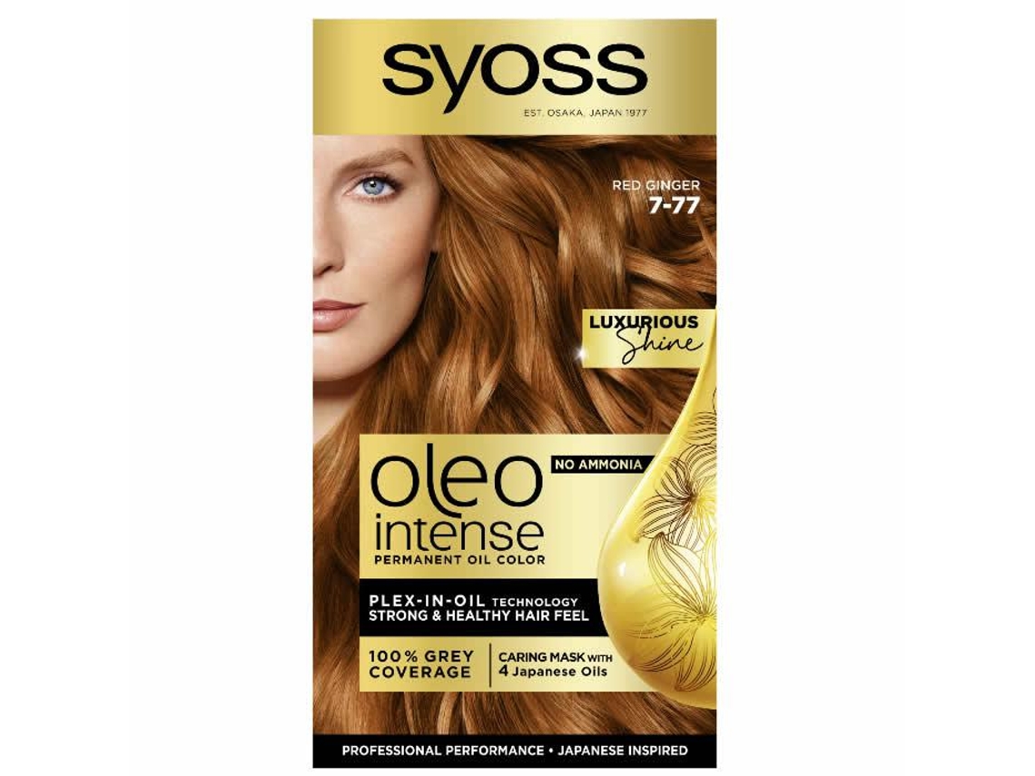 Tinte sin Amoniaco SYOSS Oleo Intense Nº 7-77 Cobrizo Ardiente (5 Unidades)