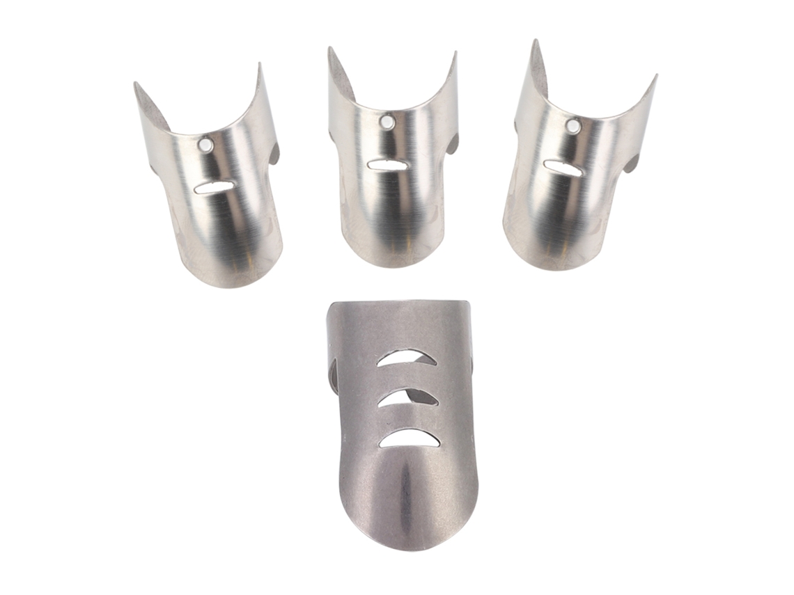 4 Protectores De Dedos De Acero Inoxidable, Seguros Para Usar Al Cortar Utensilios De Cocina.