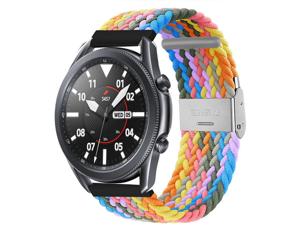 Correa Trenzada Ajustable para Samsung Galaxy Watch 4 44mm Morado Multicolor