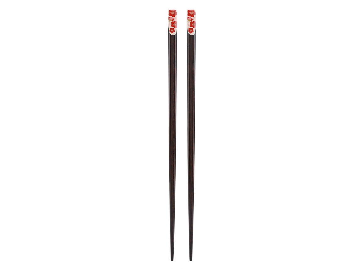 Palillos de Madera con Patrón Sakura - Reutilizables (Rojo) RNEMITERY
