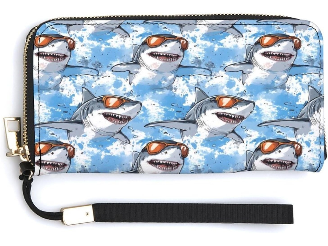 Cartera Cuero Con Cremallera Para Mujer Diseño Estampado