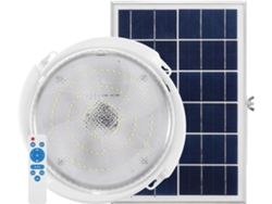 Lámpara De Techo Solar De 100 W Y 120 Led Con Carcasa Impermeable Para Porche Y Pasillo, Luz Led Uniforme Para