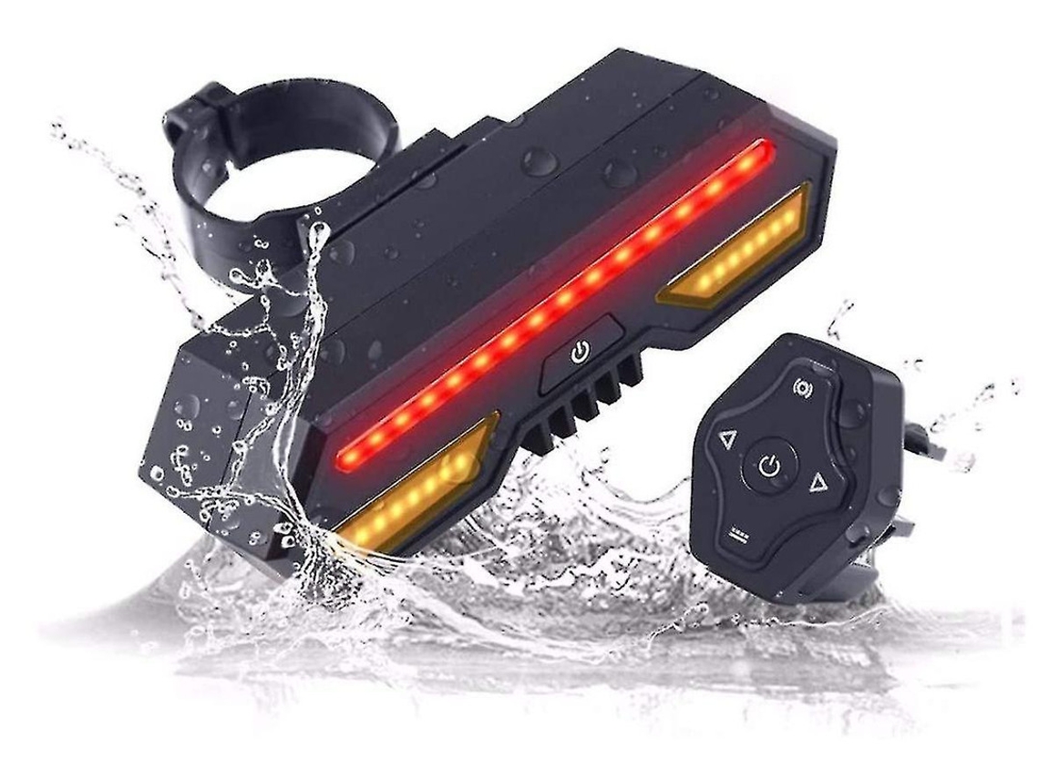 Luz Trasera Bicicleta Señal Dirección Ipx8 Negra Yizhood
