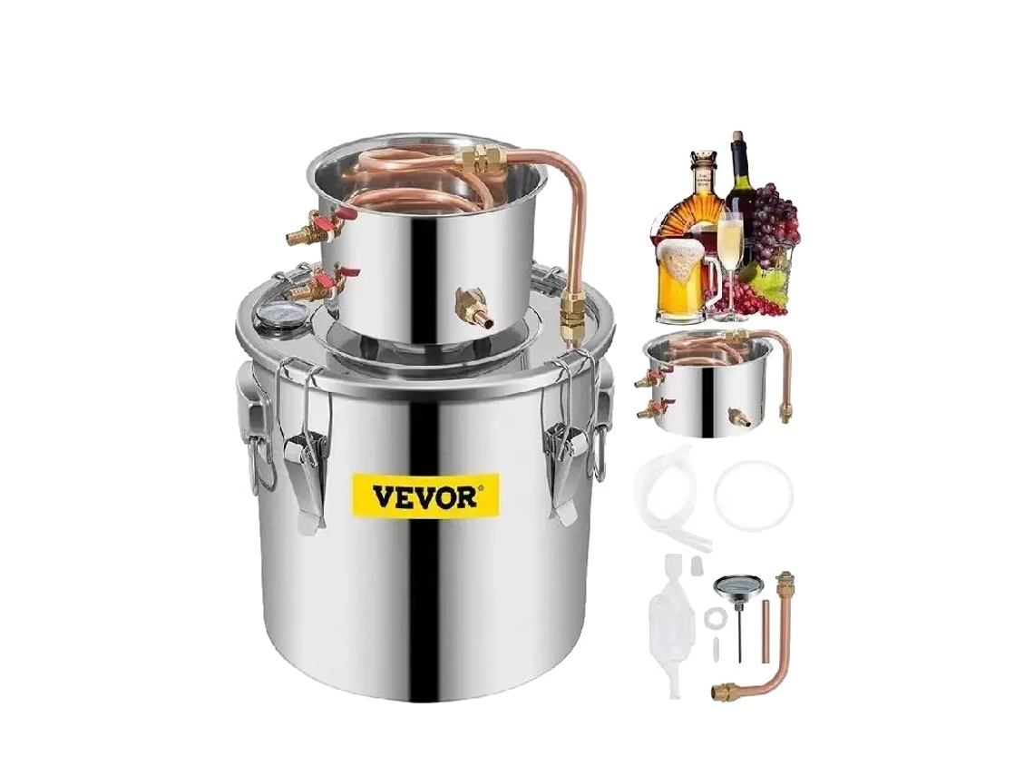 Destiladora de alcohol, equipo para destilación de alcohol ilegal, equipo para cervecería, 30 l