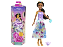Disney-Spin Reveal - Muñeca Jasmine con accesorios y 11 sorpresas HXC23