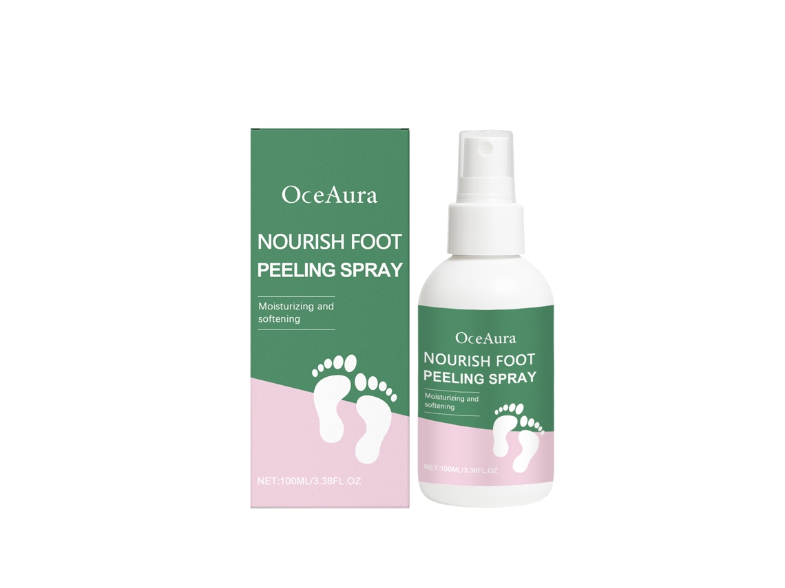 Spray exfoliante para pies para eliminar callosidades y piel gruesa