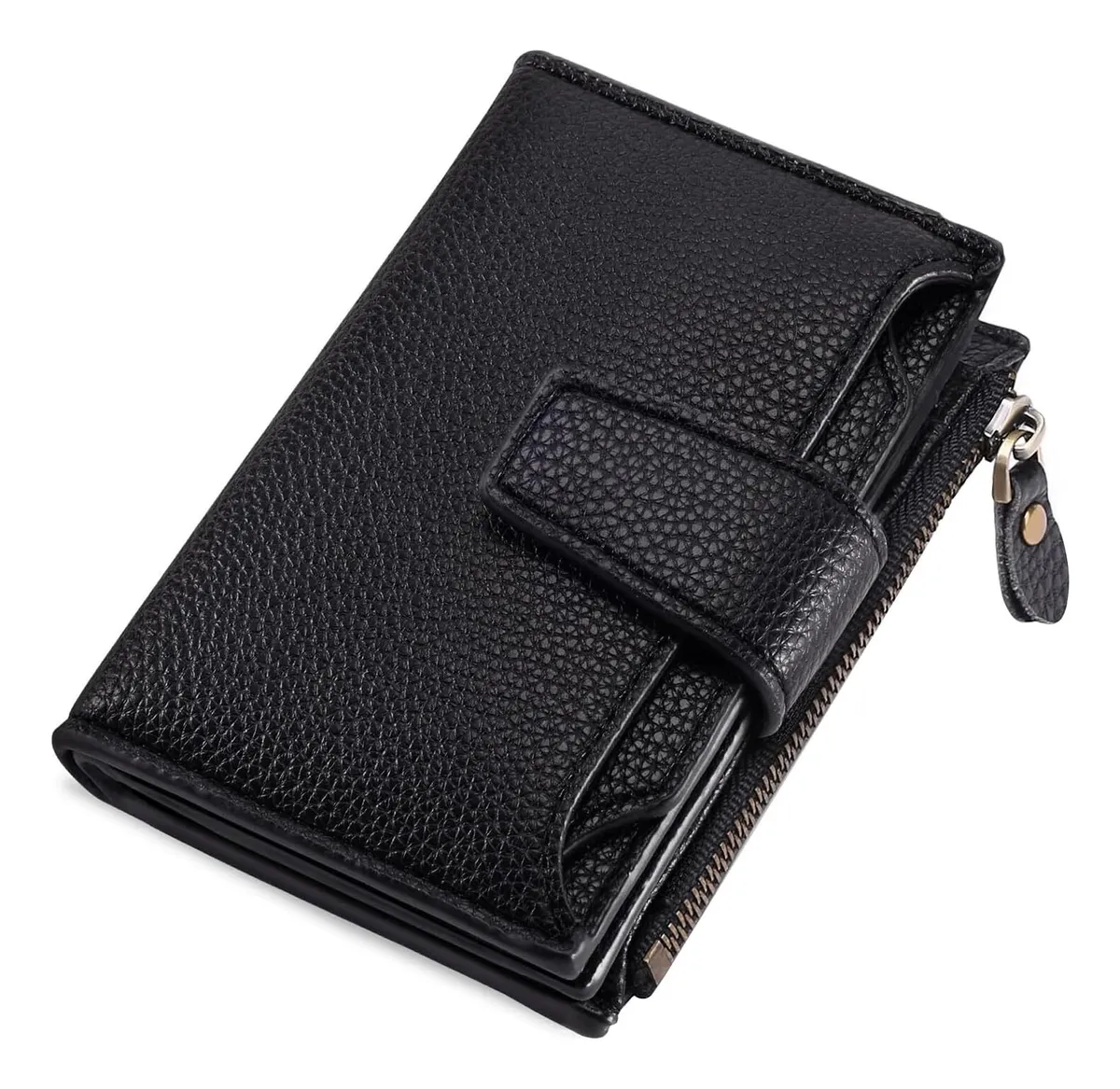 Cartera pequeña para mujer, billetera compacta y plegable de cuero vayotoy