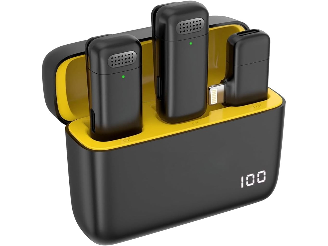 Micrófono de solapa inalámbrico K6 para iPhone y iPad, ideal para transmisiones en vivo, vlogs y entrevistas.