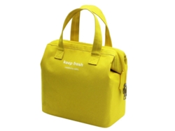 2026-34664-bolso De Almuerzo Aislado Portátil Con Diseño De Apertura Ancha Para Enfriar Y Mantener Comida Fresa Amarillo