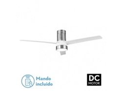 Ventilador Dc Teo 24w 2950lm Niquel 3Asp Blancas 32x139d 3000-4000-6000k con mando, Memoria Y Temporizador FABRILAMP