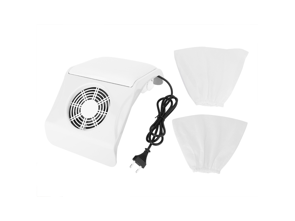 Aspirador de pó para unhas 2026 com forte sucção de 30 W para manicure e pedicure (branco)