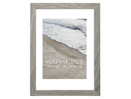 Marco de fotos de madera gris olas 30 x 40 cm gris