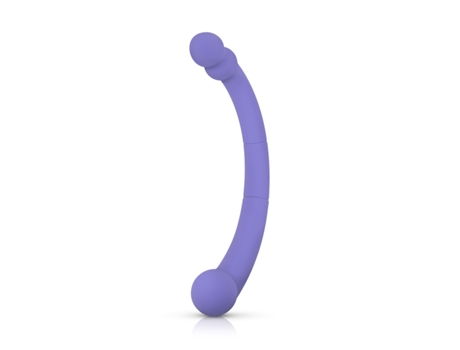 Vibrador de Doble Extremo Leah Morado GOOD VIBES ONLY