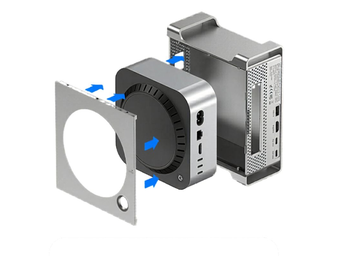 Estación de acoplamiento Mac Mini M4 9 en 1 Hub USB-C SSD NVMe M.2 HDMI 4K 60 Hz PD 100 W 10 Gbps