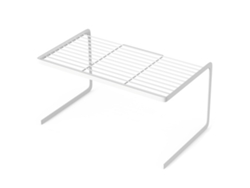 Escurridor De Platos De Acero Al Carbono Blanco, Organizador De Cocina Duradero, Multiusos, 28x21x19,5 Cm