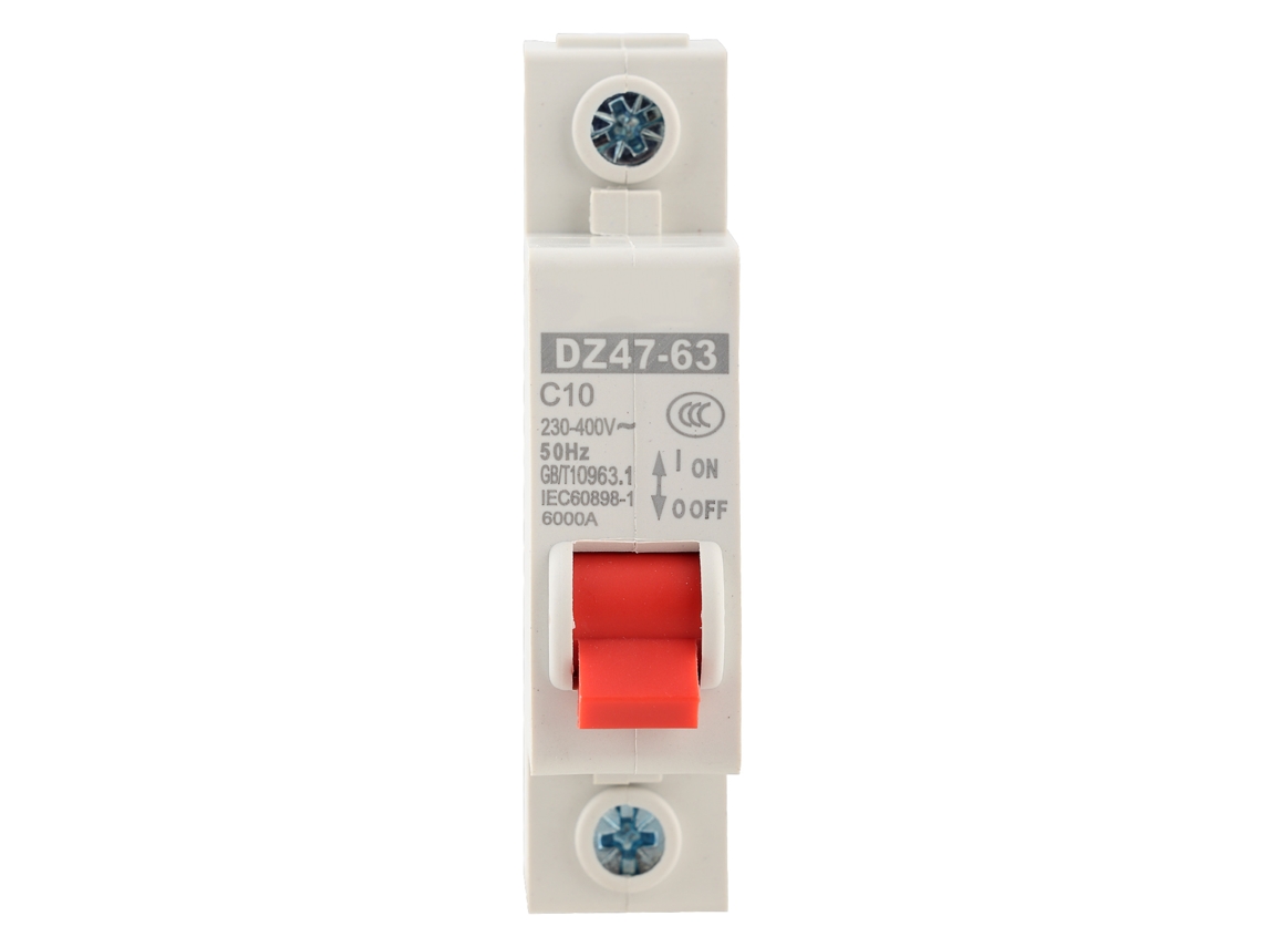 12 interruptores inteligentes miniatura Dz47 63 1p 10a para riel DIN S/BRAND