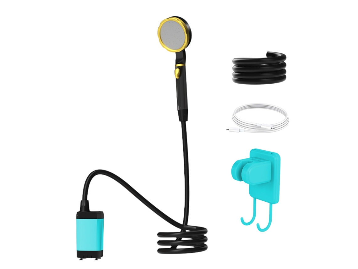 Ducha eléctrica portátil con control digital de temperatura y batería recargable