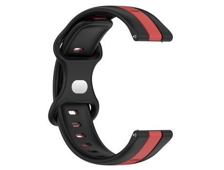 Correa de reloj inteligente para Huawei Watch GT3 Pro 46 mm 20 mm Mariposa Hebilla de silicona bicolor (Negro + Rojo)