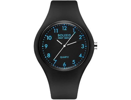 VEANXIN Reloj deportivo Correa de silicona Reloj de pulsera impermeable para mujer-Negro