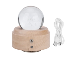 Yncm2026-caja Musical Giratoria Con Bola De Cristal Sistema Solar Luz Nocturna Led Carga Usb Regalo De Cumpleaños