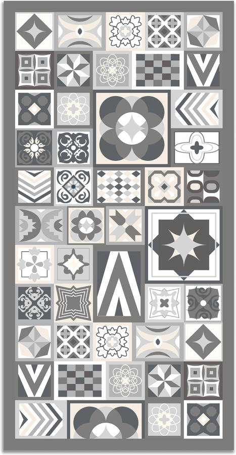Alfombra HOME & LIVING Panorama 890CA6A5 (Gris - 80x150 cm - Vinilo)