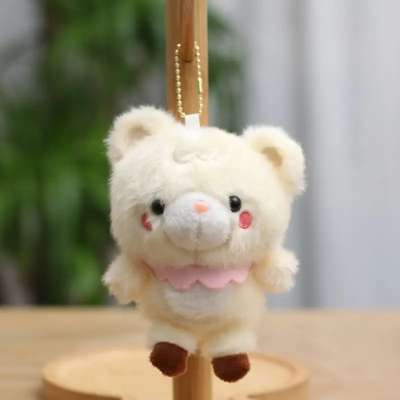 (branco) Chaveiro De Pelúcia De Urso Em Tons Pastel, Macio E Fofinho, Um Adorável Acessório Para Bolsa.