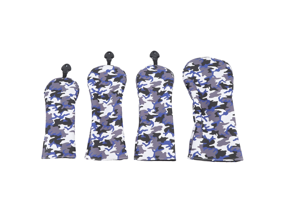 Urbannova-juego De Fundas De Pu Para Palos De Golf (1 Pequeña, 2 Medianas Y 1 Grande), Color Azul Camuflaje. Accesorios De Golf.