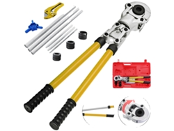 Herramienta para engarzar tuberías, acero, longitud ajustable de 530 a 750 mm, fuerza de compresión de 40 kN