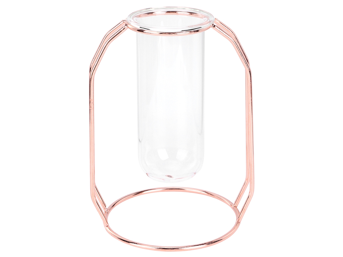 Macetas hidropónicas decorativas transparentes en oro rosa
