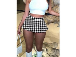 2026-falda Plisada Mini Sexy Haoyuan Para Mujer 2023 Verano Moda Y2k Streetwear Elástica A-line Cloth Slim Fit