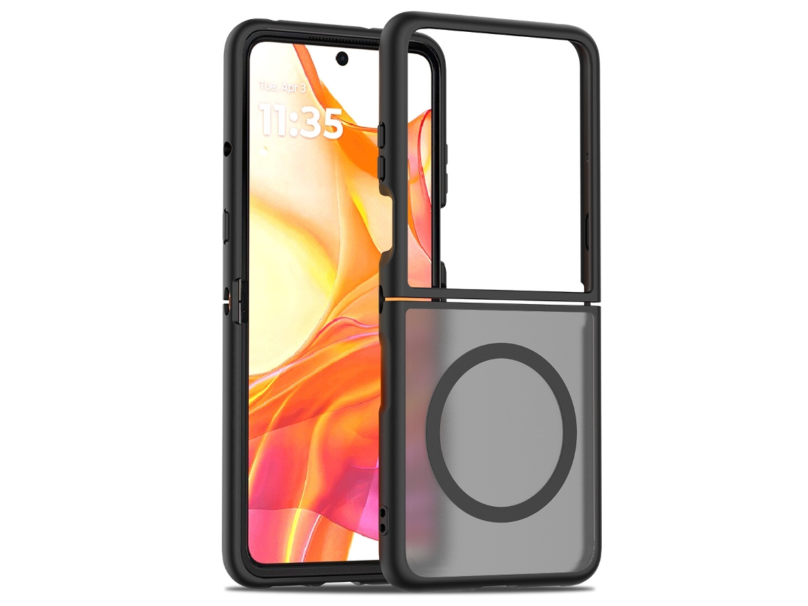 Capa Magnética Para Celular Motorola Silver Shield Com Toque Aveludadopreto -/razr Ultra 2025