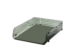 Caja Apilable De Plástico Para Guardar Papel Tamaño A4, Organizador De Documentos De Oficina Verde, 26,5 X 33 X 7,5 Cm
