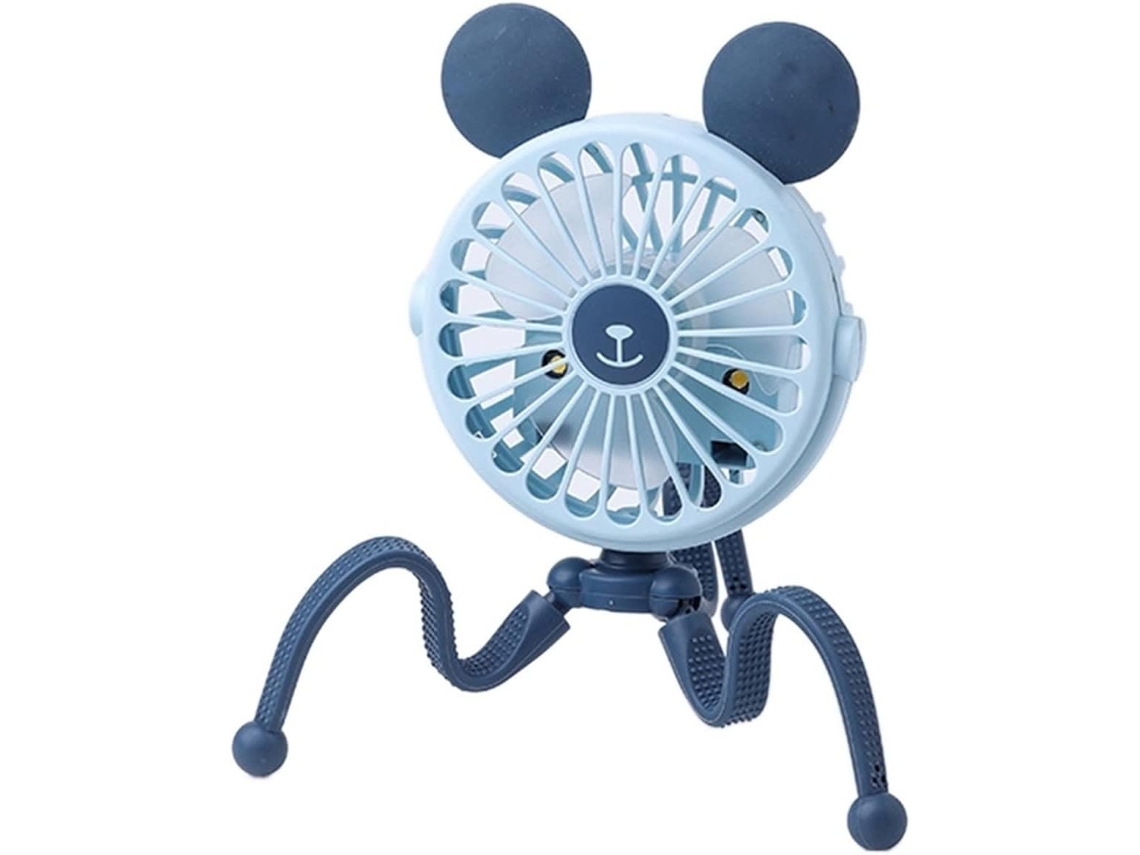Ventilador De Escritorio Usb Ventilador Recargable Para Cochecito Bebé Cama Silencioso Retráctil Con Clip