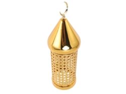 Lámpara de viento decorativa retro hecha a mano de hierro dorado