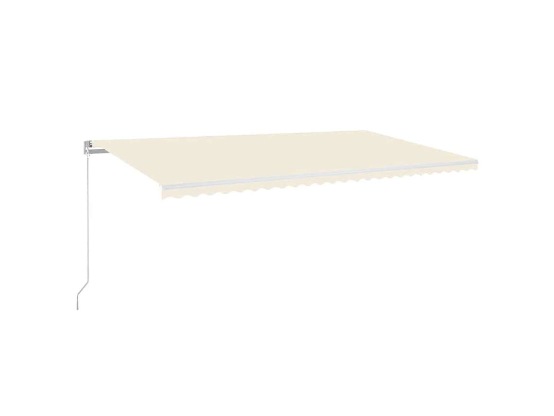 Maison Exclusive - Toldo Retráctil Manual Con Luz Led Color Crema 600x300 Cm