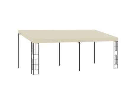 MAISON EXCLUSIVE - Cenador con montaje en la pared tela color crema 3x6 m