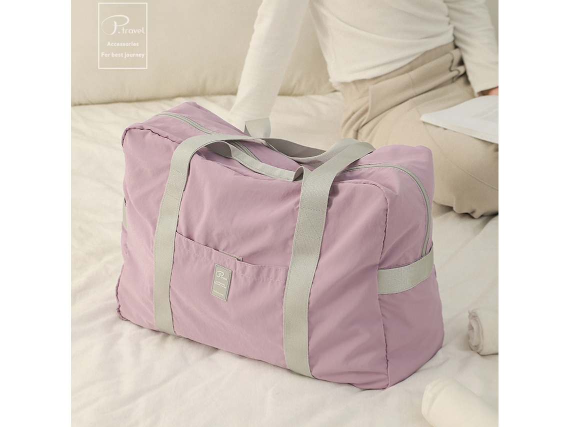 Bolsa de viaje plegable para mujer, bolsa de avión, bolsa deportiva, violeta (46x35x17 cm)*