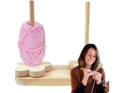 Soporte Para Lana - Organizador De Almacenamiento De Madera, Dispensador De Hilo, Soporte Portátil Para Lana, Para