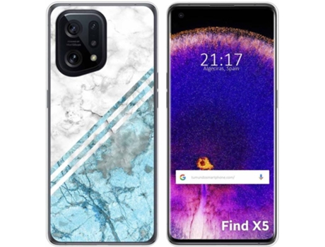 Carcasa para Oppo Find X5 5G TUMUNDOSMARTPHONE Dibujos Mármol 02 Multicolor