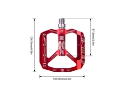 Pedales De Bicicleta De Aluminio Plana Plataforma Para Mtb, Bicicletas De Montaña Y Carretera Ligero Universal