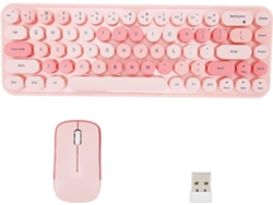 Conjunto Compacto De Teclado Y Ratón Con Cable De 2,4 Ghz Con 68 Teclas Redondas.