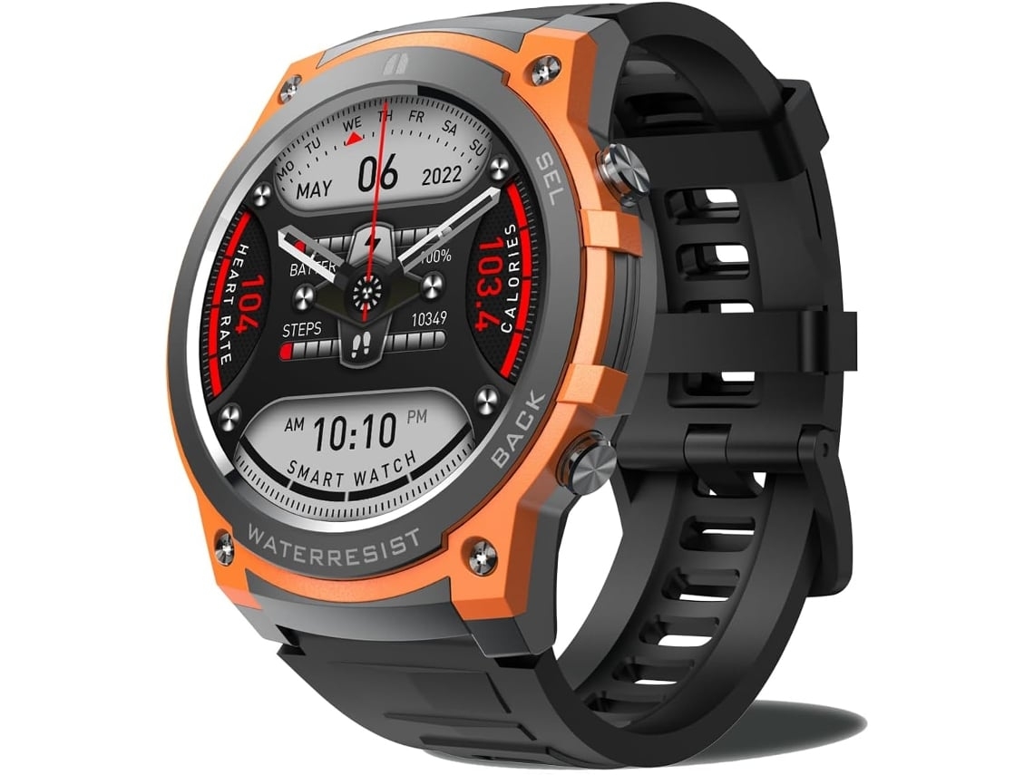 Reloj inteligente para hombre, responder/hacer llamadas, redondo, 1,43", AMOLED, rastreador de actividad física, monitoreo de sueño/frecuencia cardíaca/SpO2.