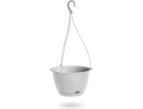 Macetero PROSPERPLAST Ratolla Round W (Blanco - 24.3x16 cm)