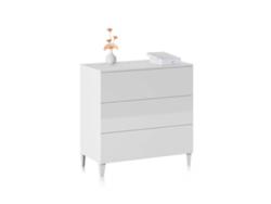 Cómoda 3 cajones Plex Blanco 80 x 76 x 40 cm