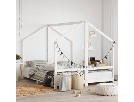 Estructura de cama para niños madera pino blanco 2x(80x200) cm MAISON EXCLUSIVE