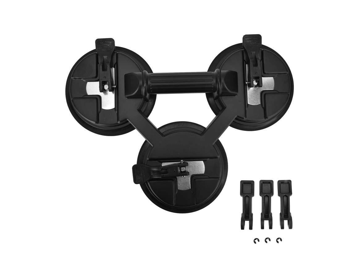 Elevador De Cristal Con 3 Ventosas Para Vidrio, Cerámica Y Madera - Soporta Hasta 250 Kg.