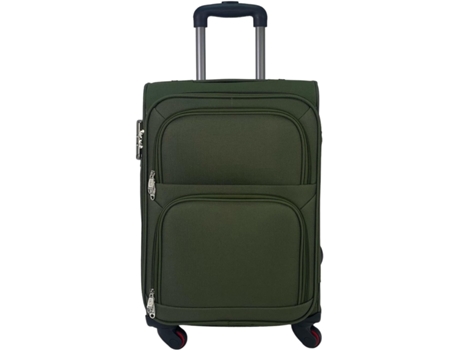 Maleta de Tela Trolley Equipaje de Mano Cabina Viaje avión 4 Ruedas 360º Giratorias aceptada por Todas Las aerolineas (Verde) COSHANO
