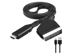 Convertidor Scart A Hdmi, Adaptador De Audio Y Vídeo Todo En Uno Con Entrada Scart Y Salida Hdmi, Cable Usb, Hd 720/1080p Sky Blu-ray